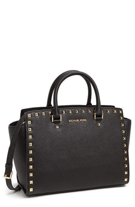 sac selma noir michael kors|michael kors saffiano satchel.